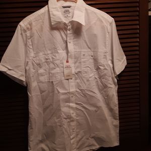 Izod men's white button up shirt